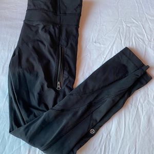 LULULEMON BLACK QUARTER LENGTH LEGGINGS